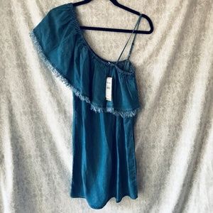 Splendid Indigo Dye One Shoulder NWT